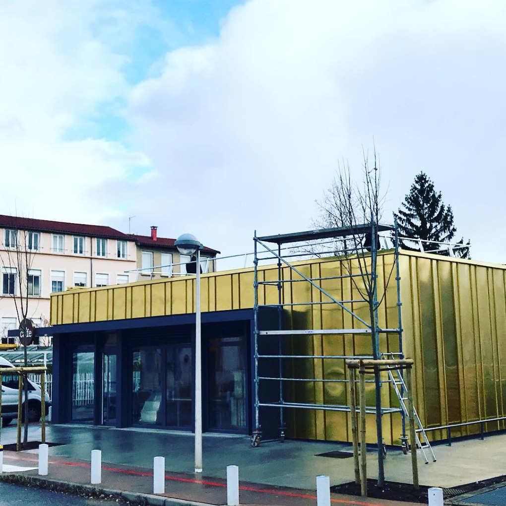 Bardage en cuivre tecugold