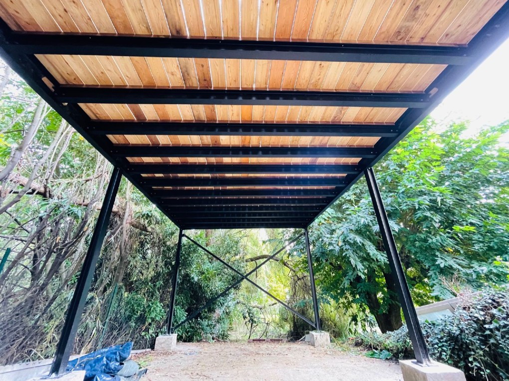Terrasse structure bois métal