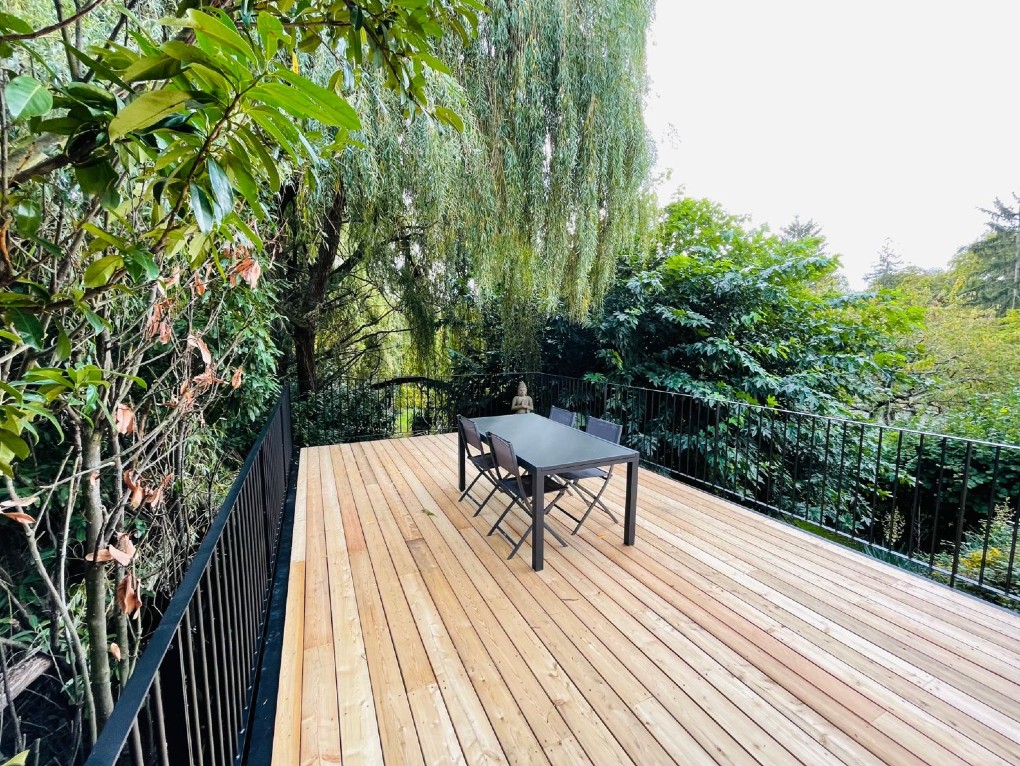 Terrasse structure bois métal